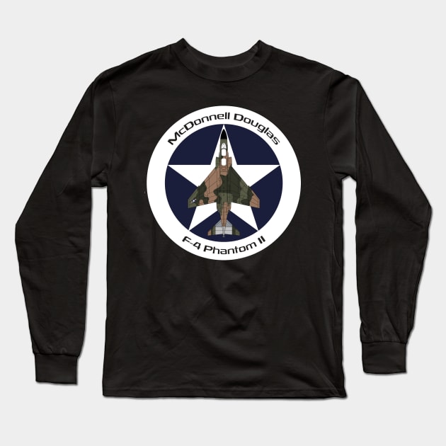 McDonnell Douglas F-4 Phantom II Long Sleeve T-Shirt by BearCaveDesigns